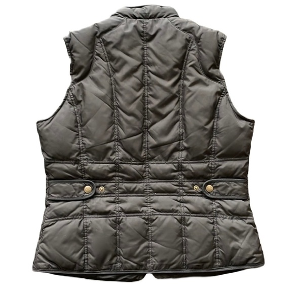 SzL Eddie Bauer Black Quilted Goose Down Vest VGUC - Picture 2 of 9